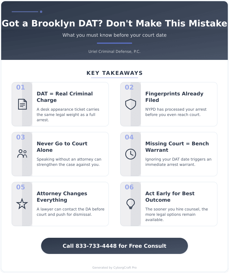 Infographic: Got a Desk Appearance Ticket in Brooklyn? Most People Make the Same Mistake - Here's What to Do Instead - Key concepts and takeaways